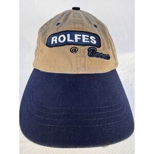 ROLFES at Boone Baseball Hat One-Size Beige Khaki Distressed Soft Cotton Cap